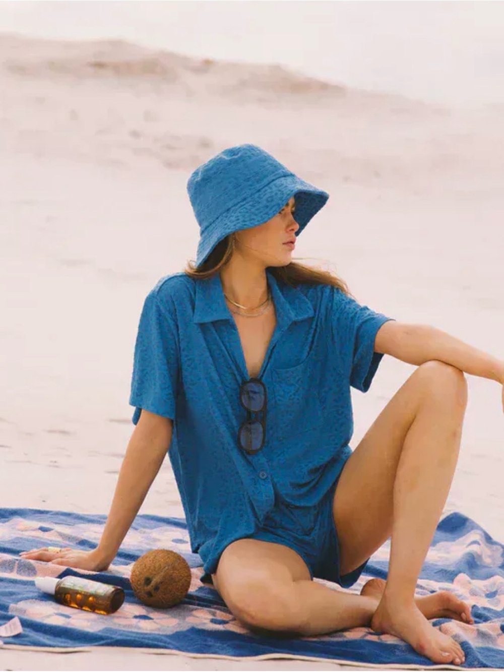 Araminta James Terry Shirt in French Blue Ocelot